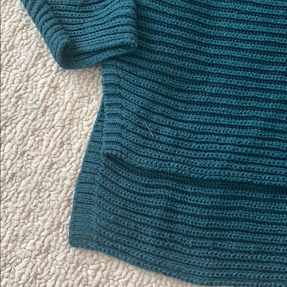 Vince Camuto Teal mock neck swearer cable knit - Picture 4 of 4